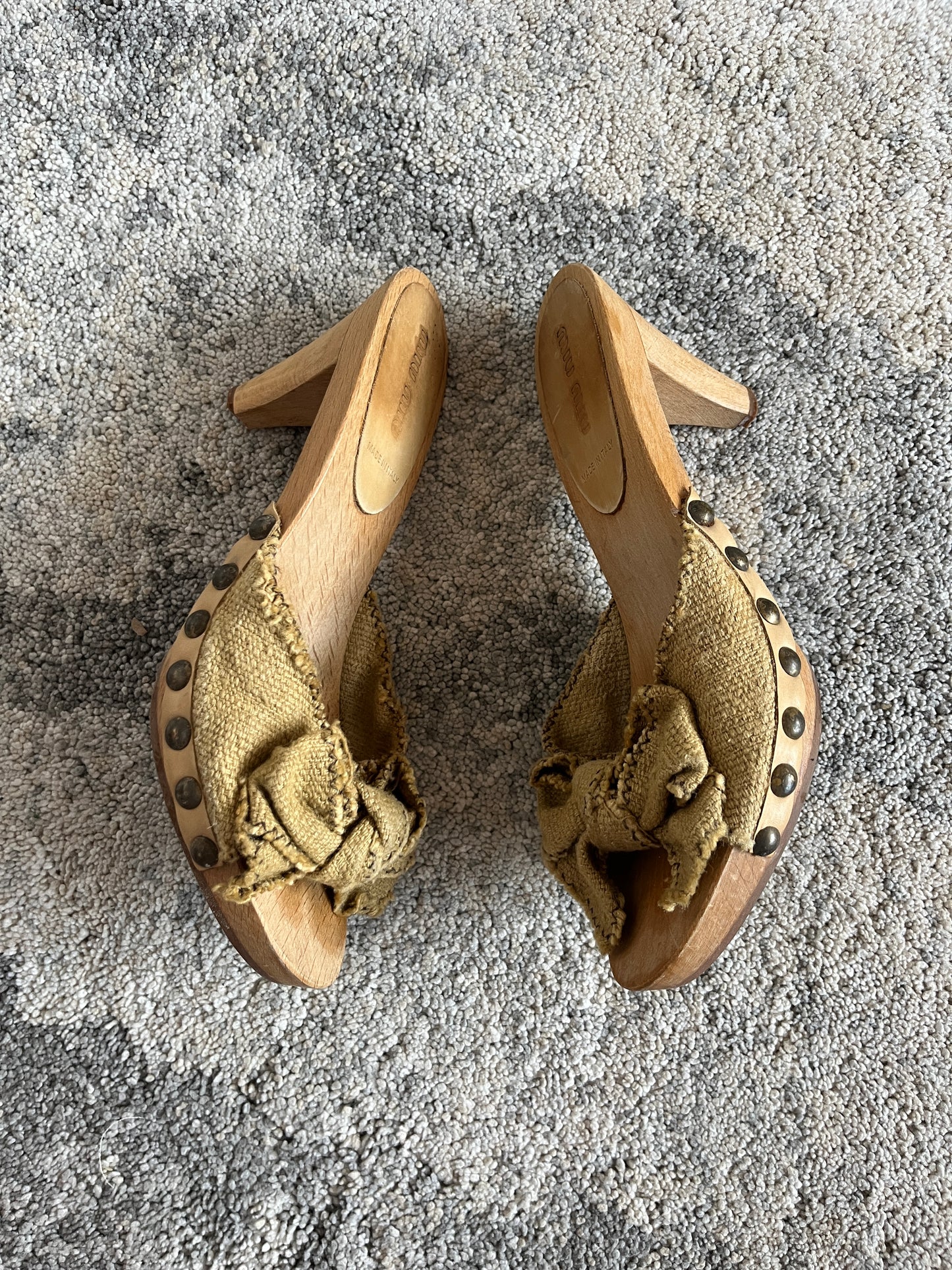 Miu Miu 2000's wood mules