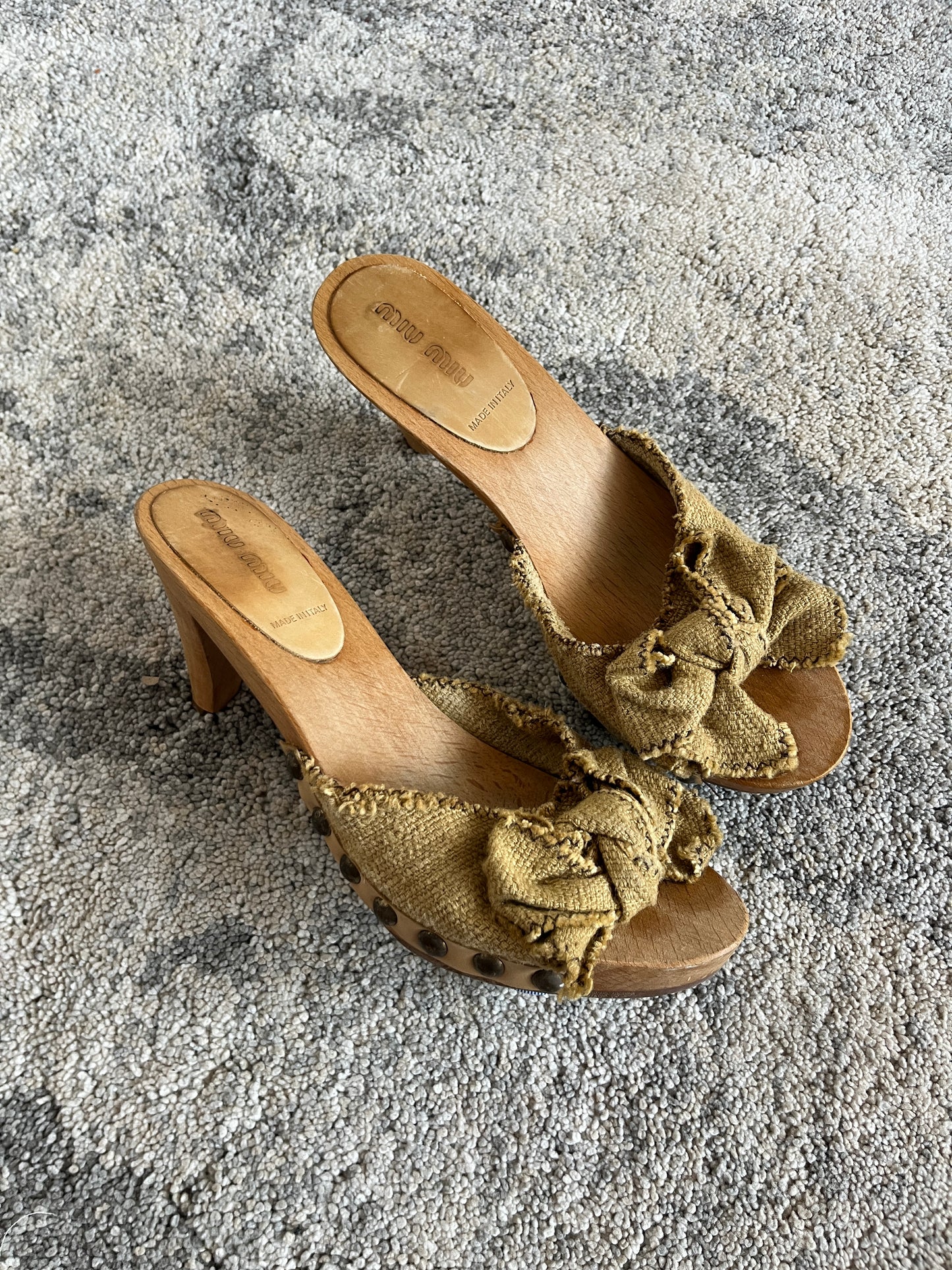 Miu Miu 2000's wood mules