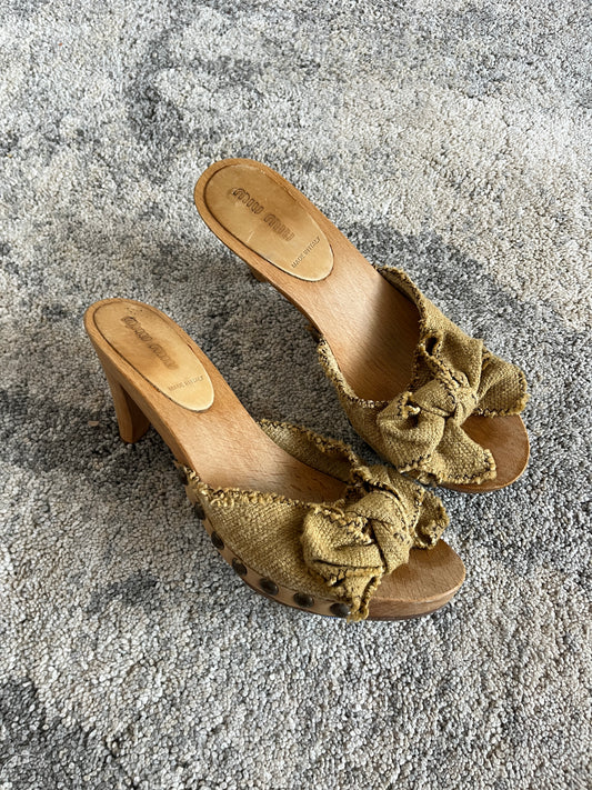 Miu Miu 2000's wood mules