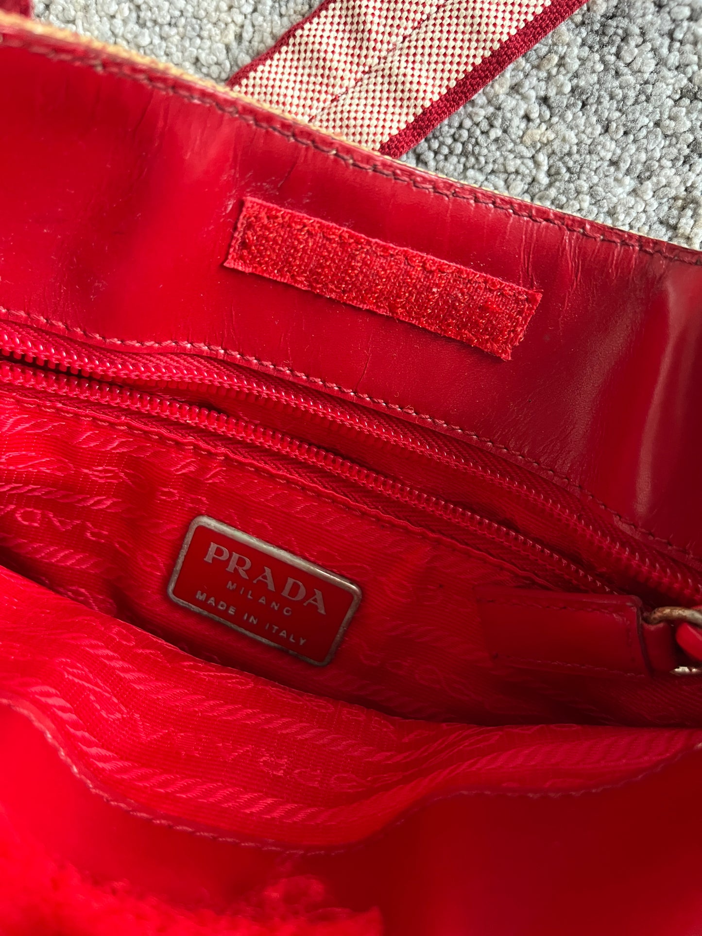 Prada SS1999 linen shoulder bag