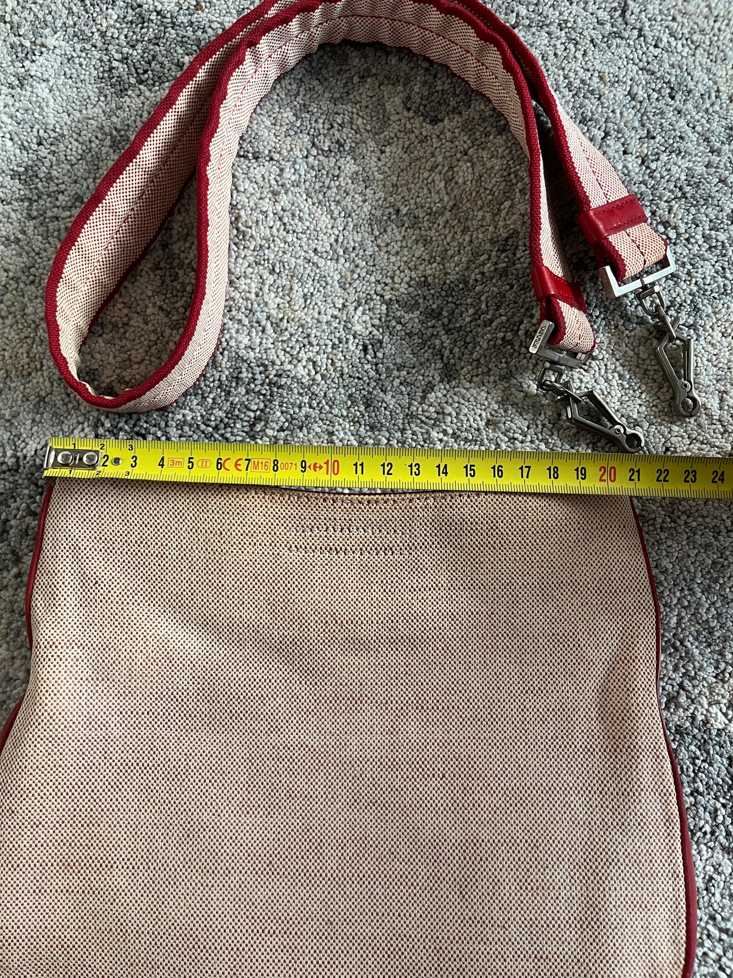 Prada SS1999 linen shoulder bag