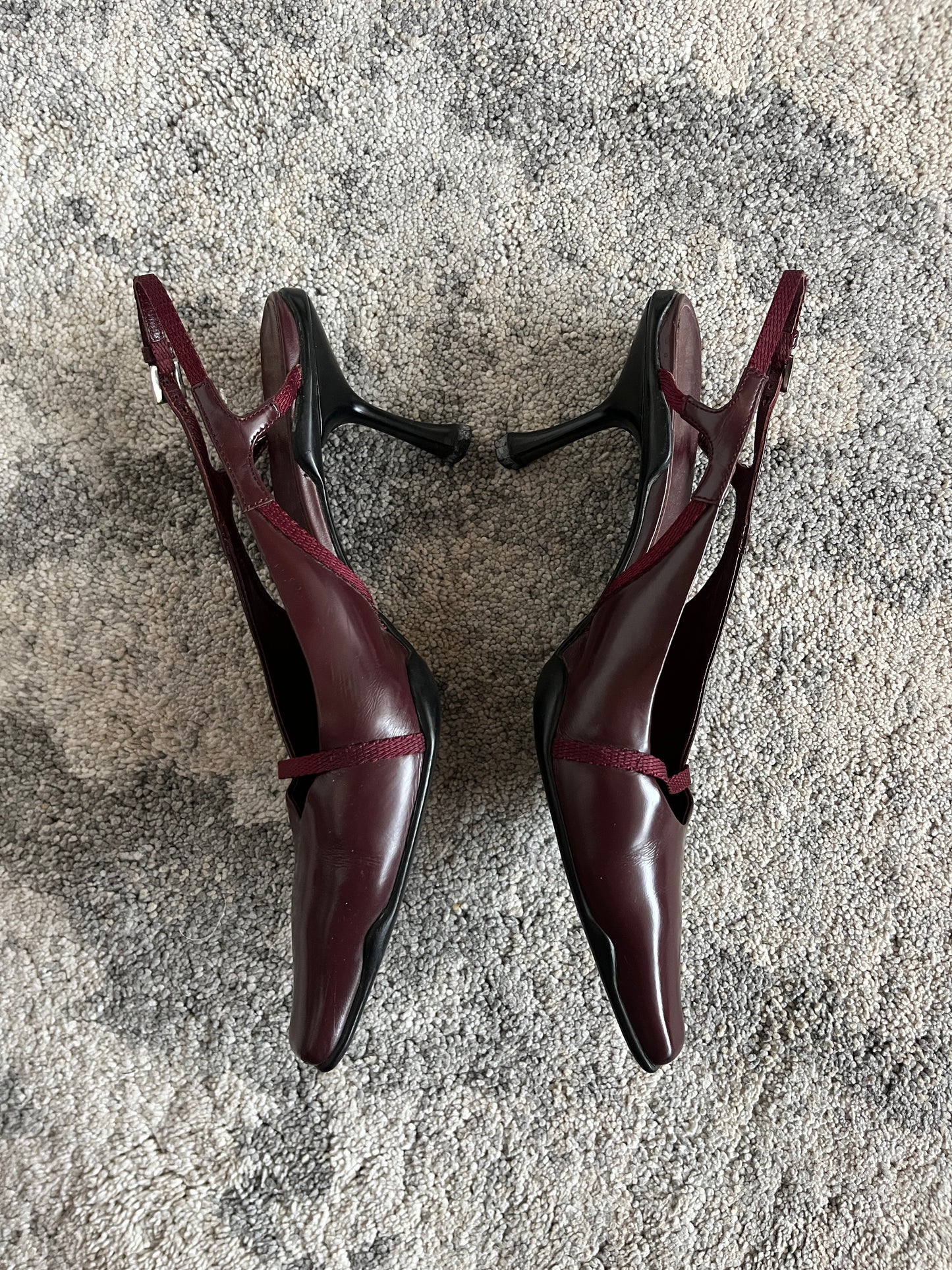 Prada 2000 leather kitten heels