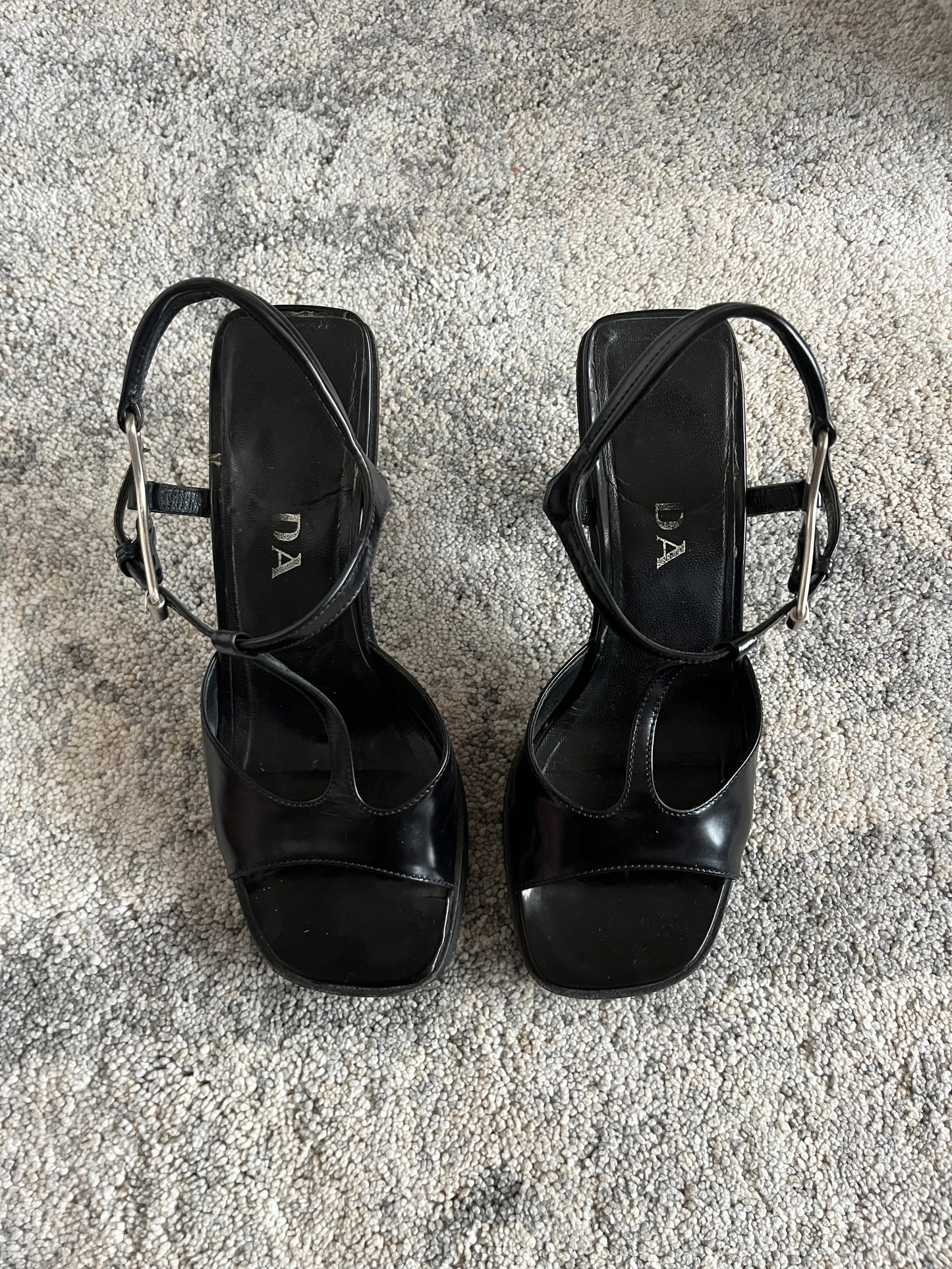 Prada 1999 leather platform heels