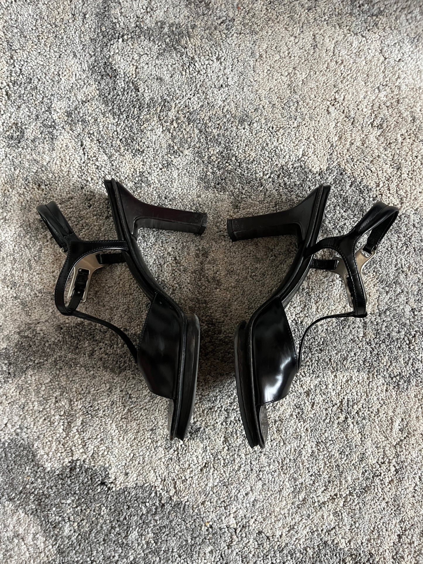 Prada 1999 leather platform heels