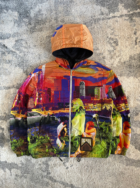 Prada 2018 nylon reversible psychedelic jacket