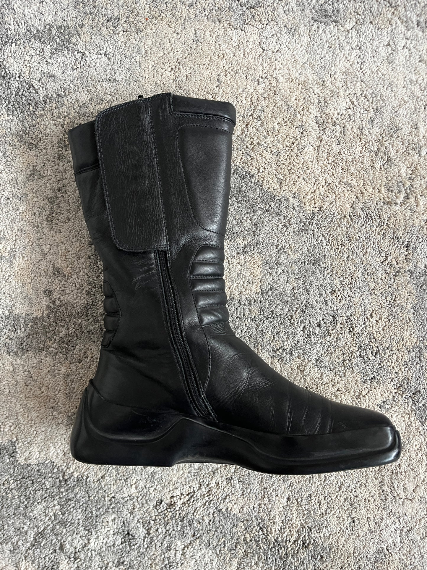 Prada FW1999 motorbike leather boots