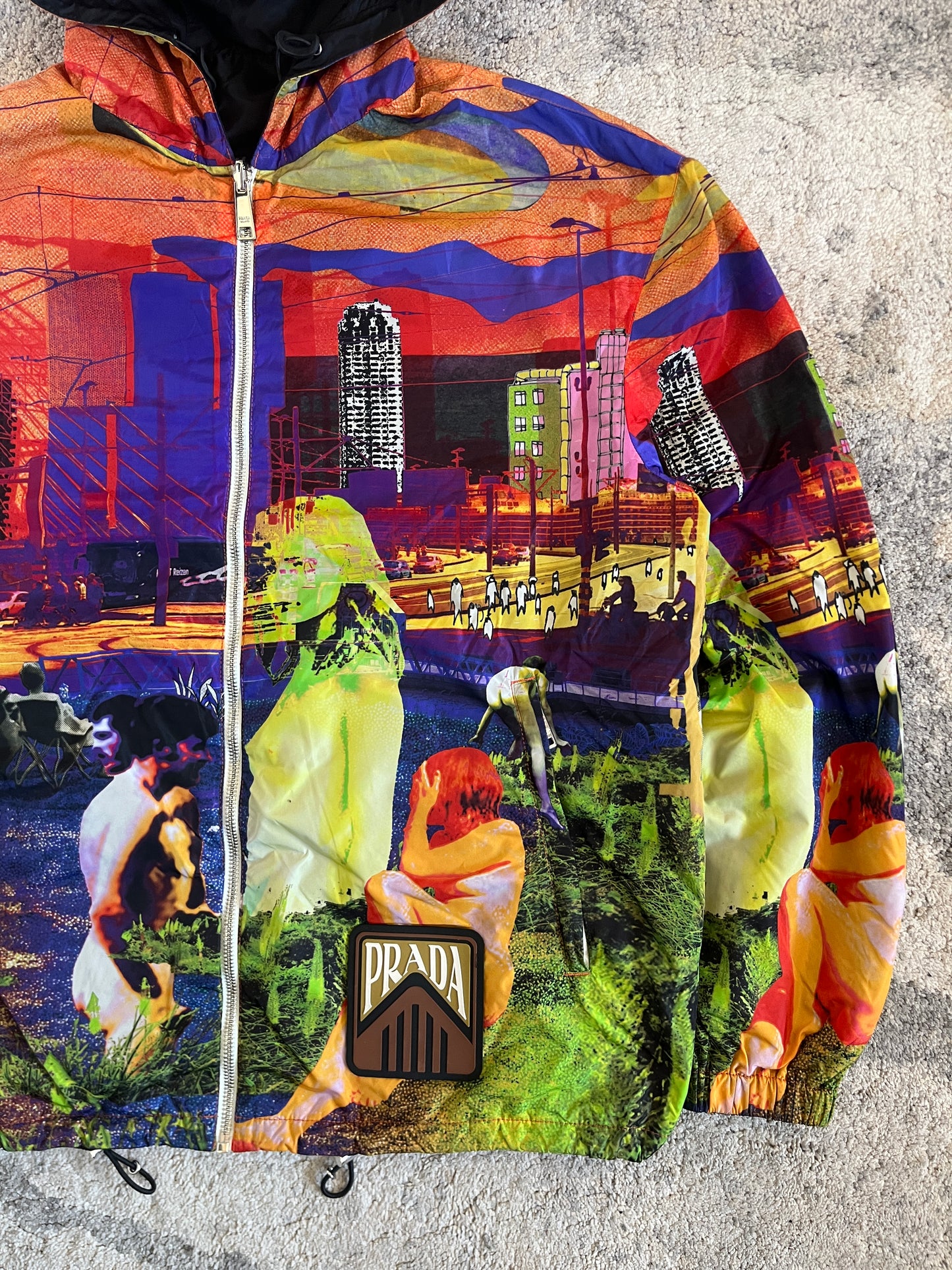 Prada 2018 nylon reversible psychedelic jacket