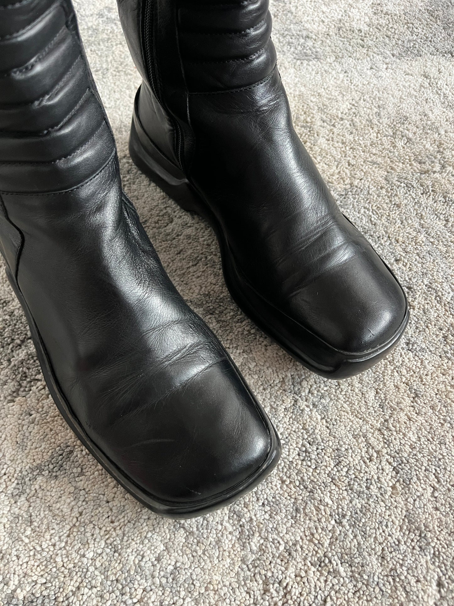 Prada FW1999 motorbike leather boots