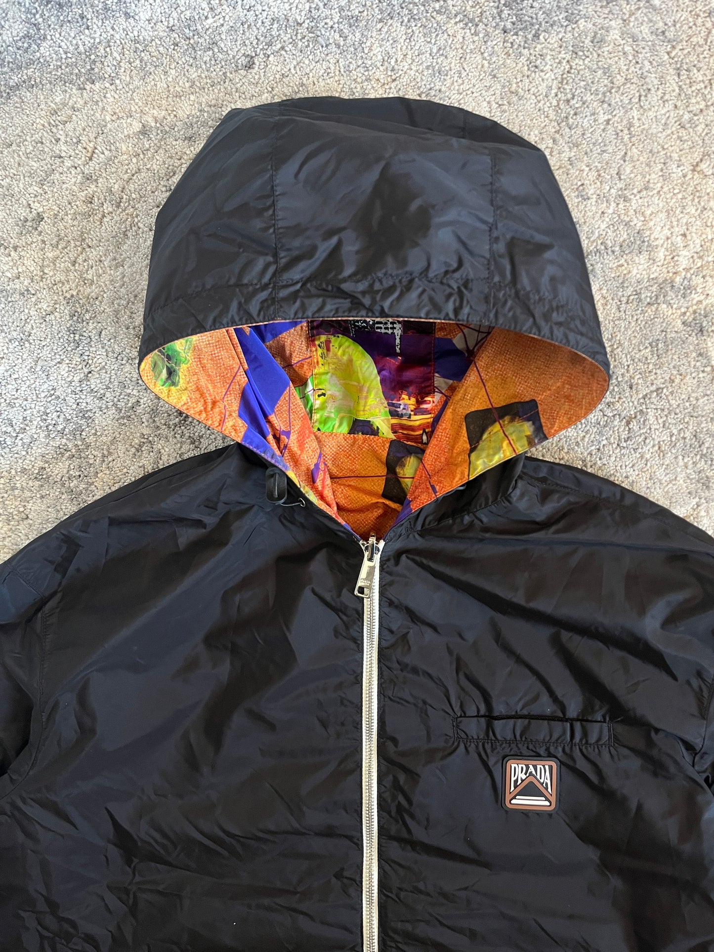 Prada 2018 nylon reversible psychedelic jacket