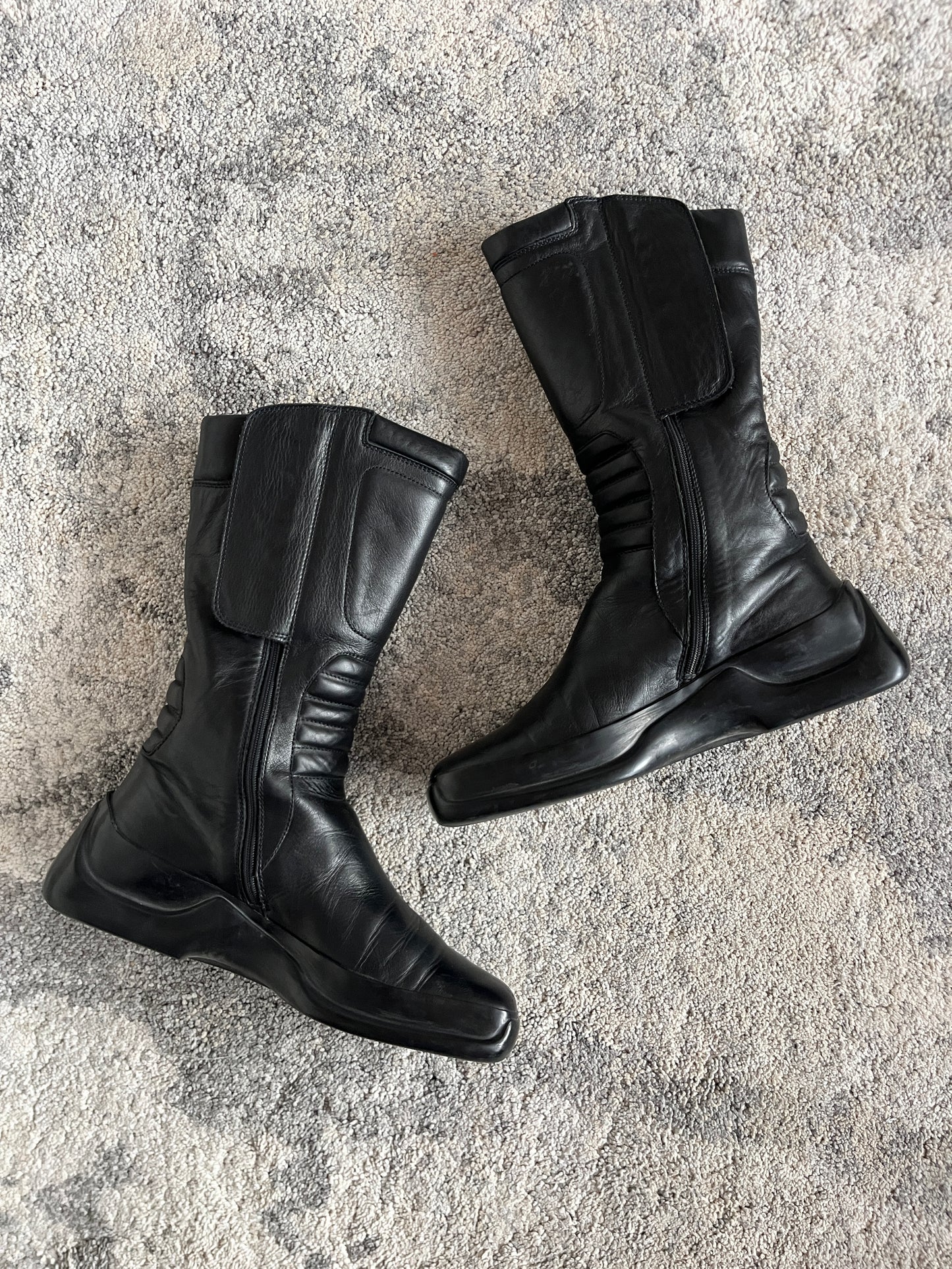 Prada FW1999 motorbike leather boots