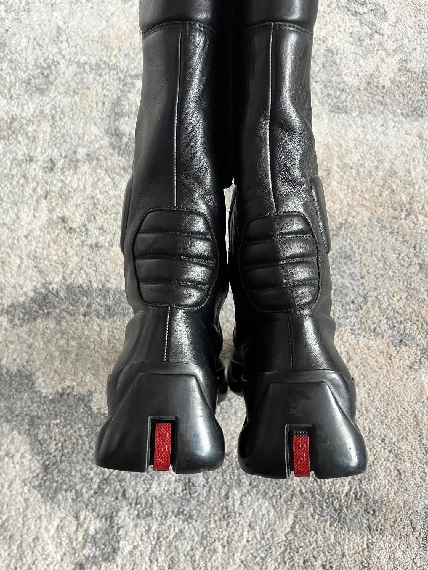 Prada FW1999 motorbike leather boots