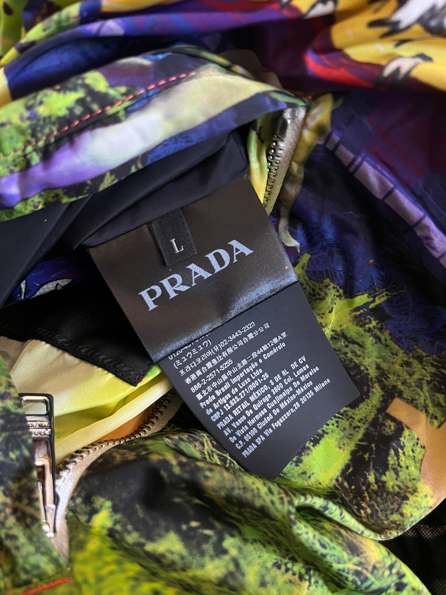 Prada 2018 nylon reversible psychedelic jacket