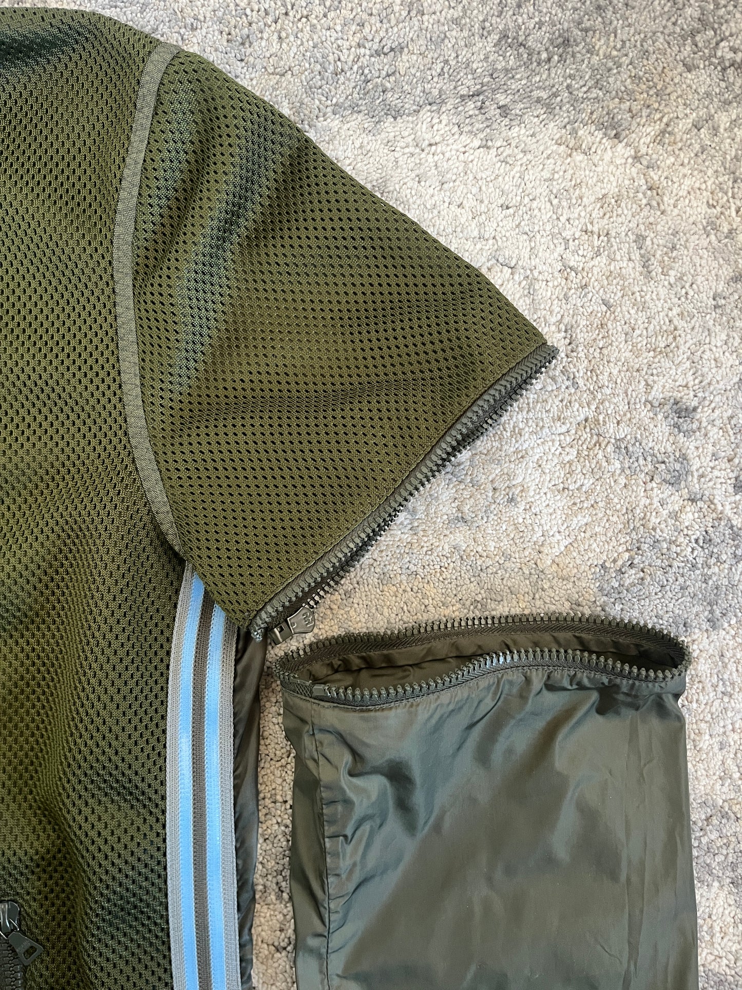 Prada SS2000 mesh& nylon convertible jacket