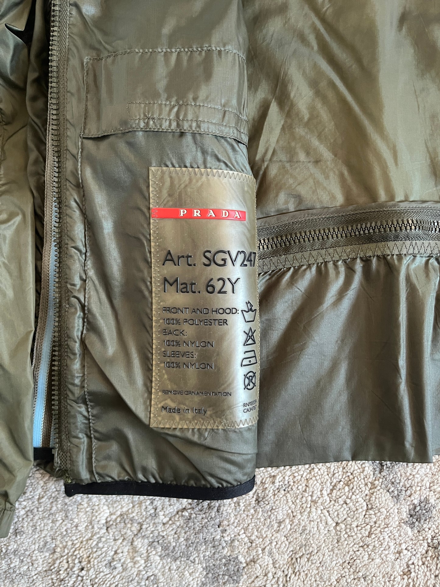 Prada SS2000 mesh& nylon convertible jacket