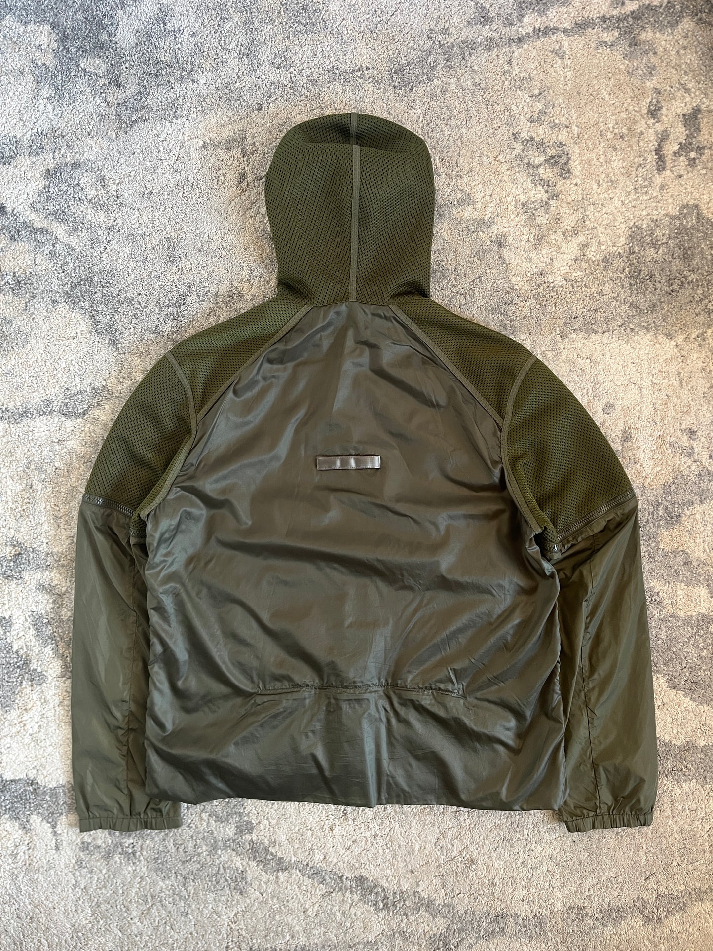 Prada SS2000 mesh& nylon convertible jacket