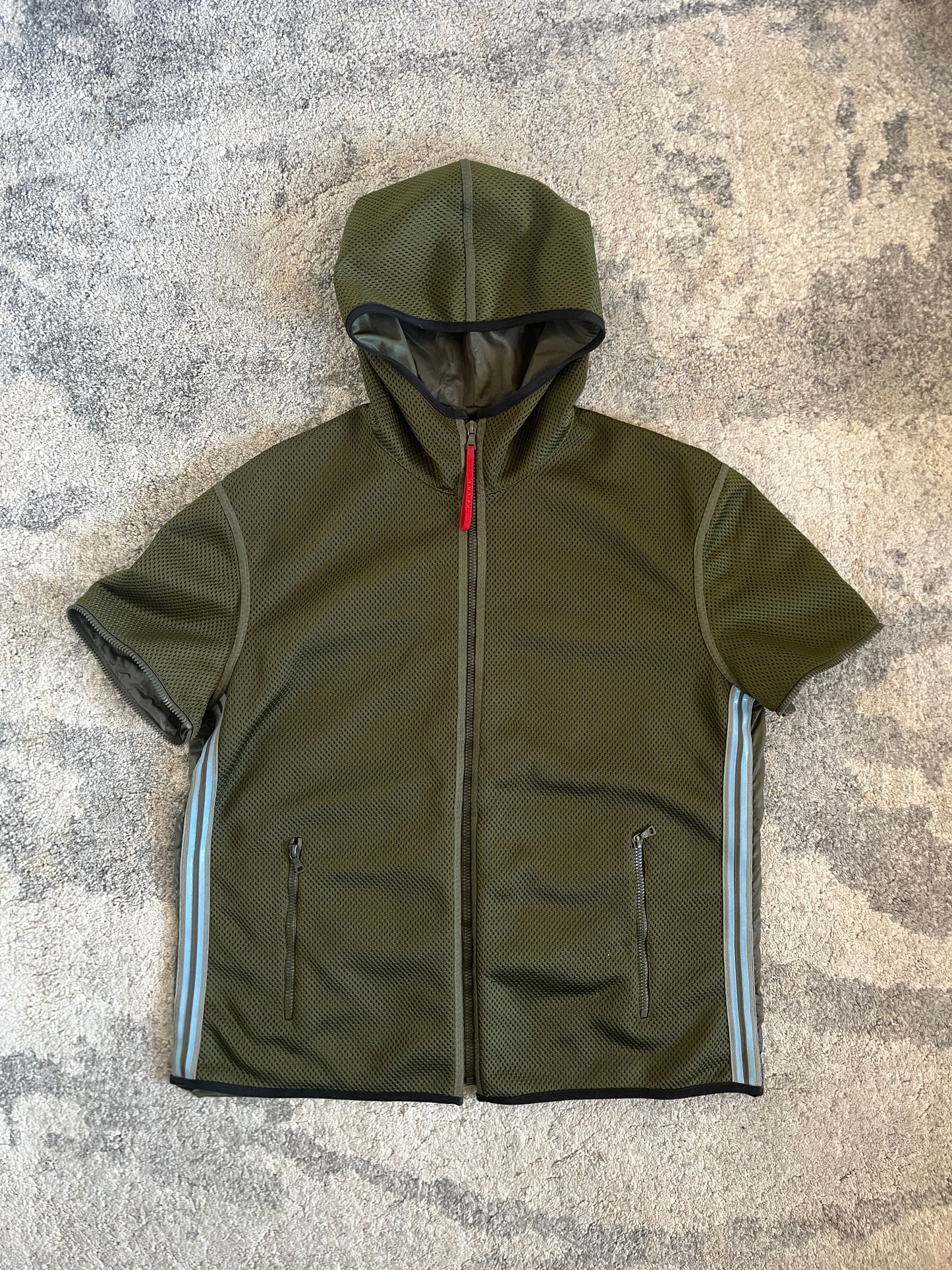 Prada SS2000 mesh& nylon convertible jacket