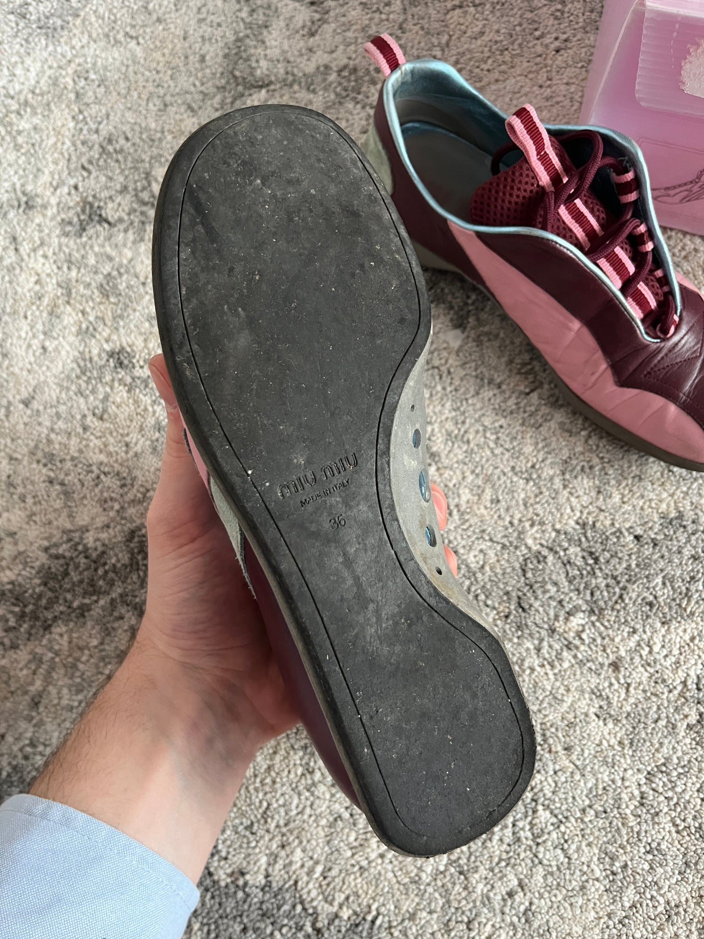 Miu Miu FW1999 leather lightning trainers
