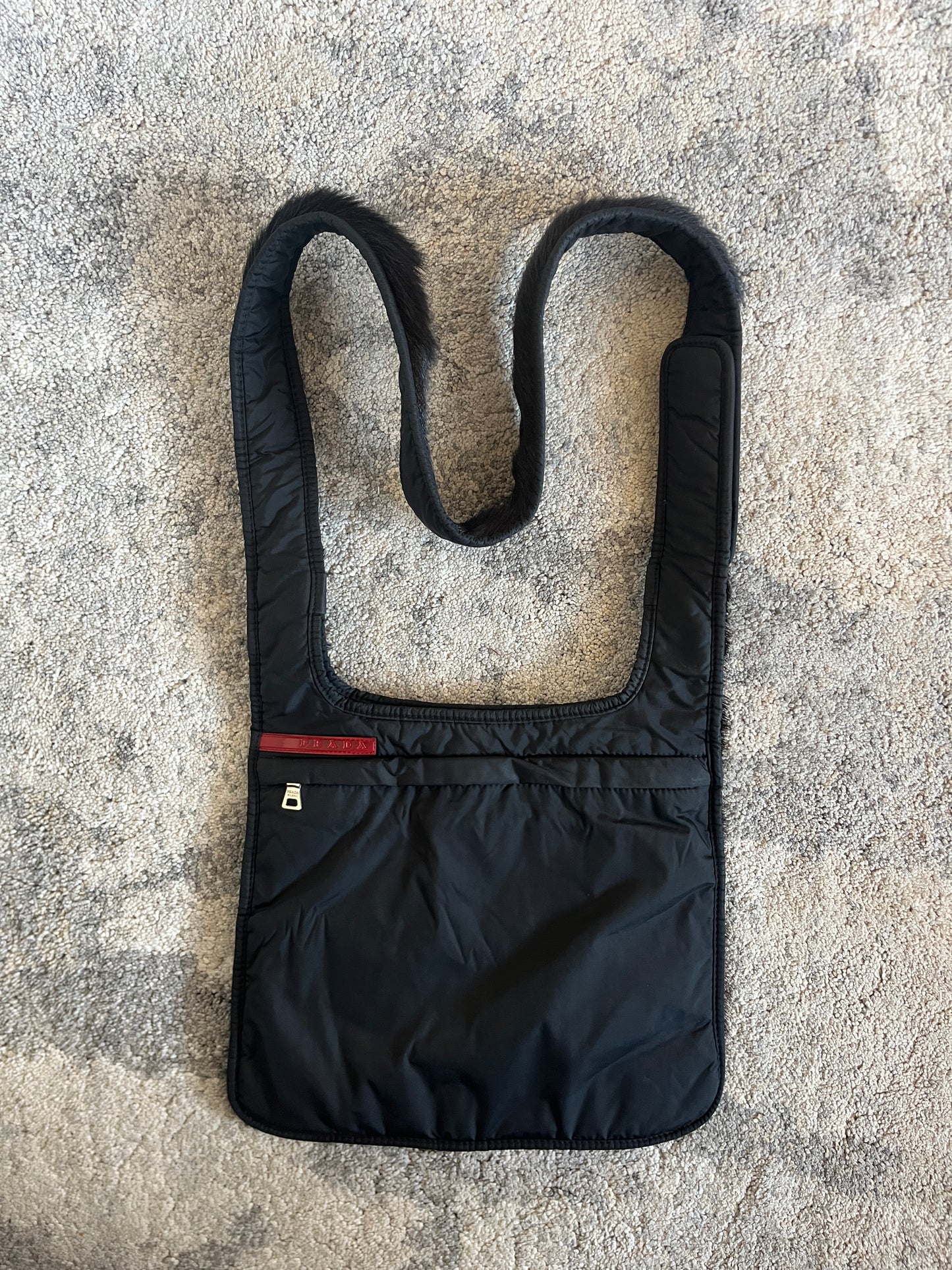 Prada FW1999 fur reversible cross body bag