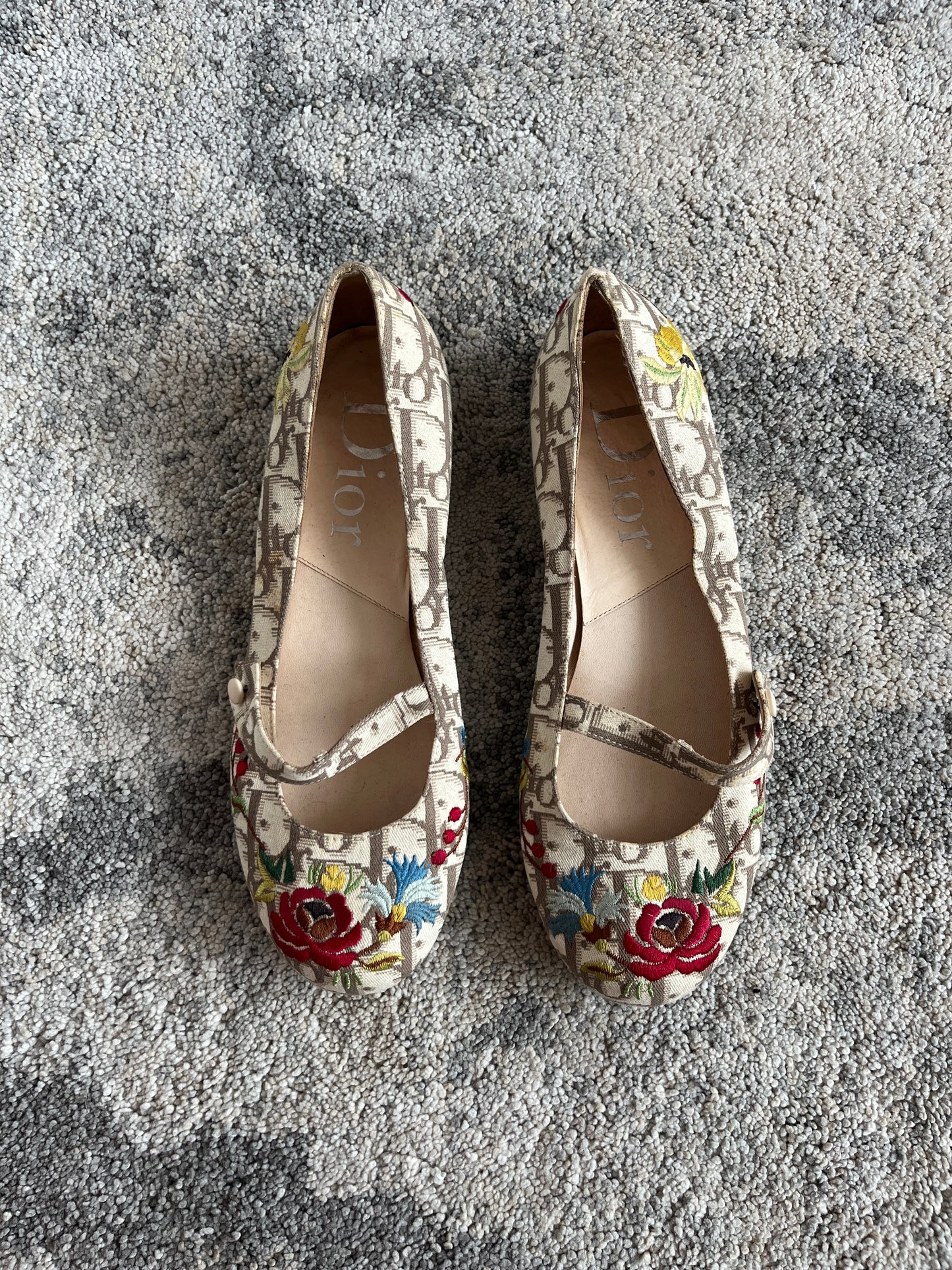 Dior 2000's monogram ballet shoes