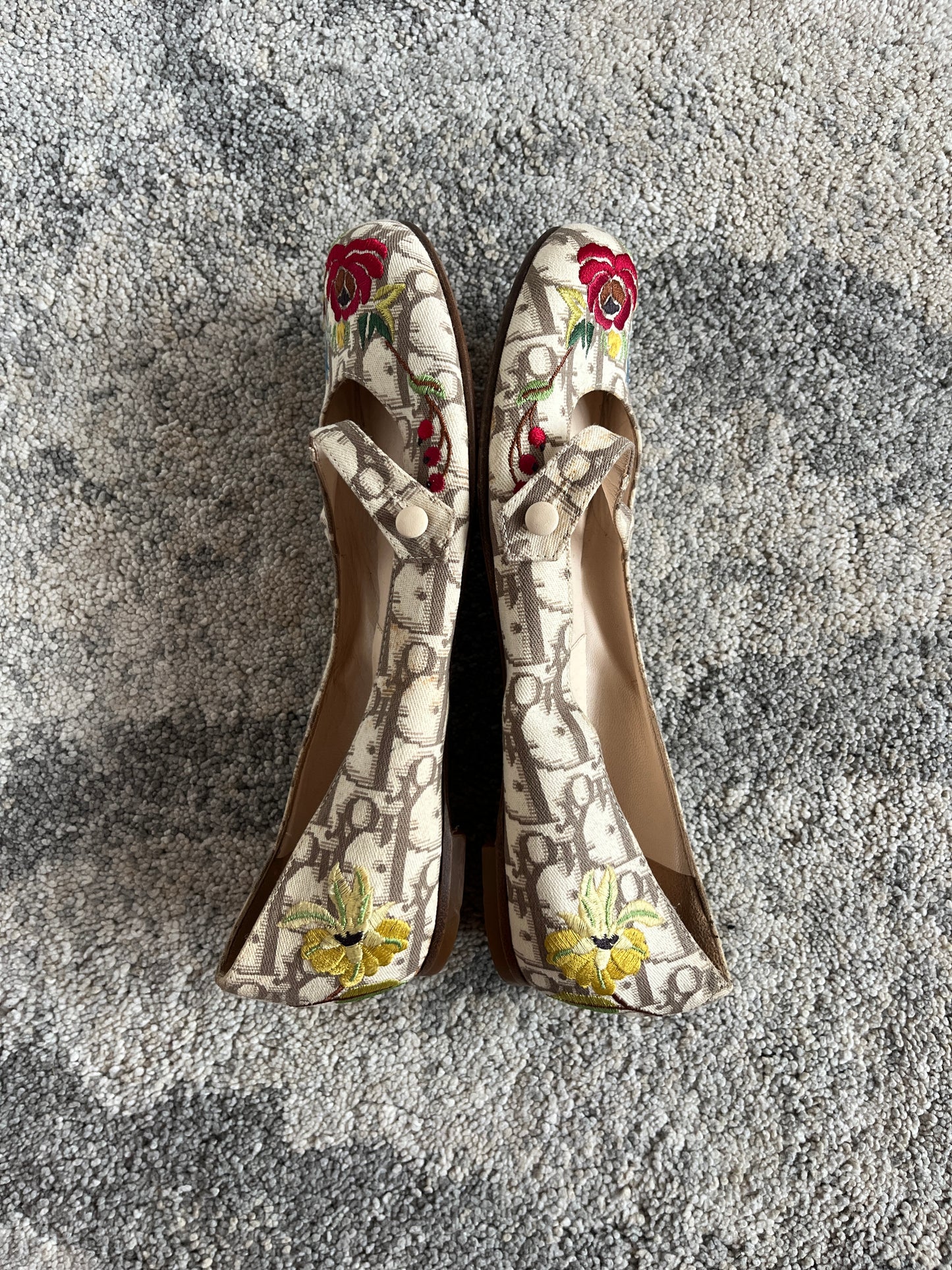Dior 2000's monogram ballet shoes