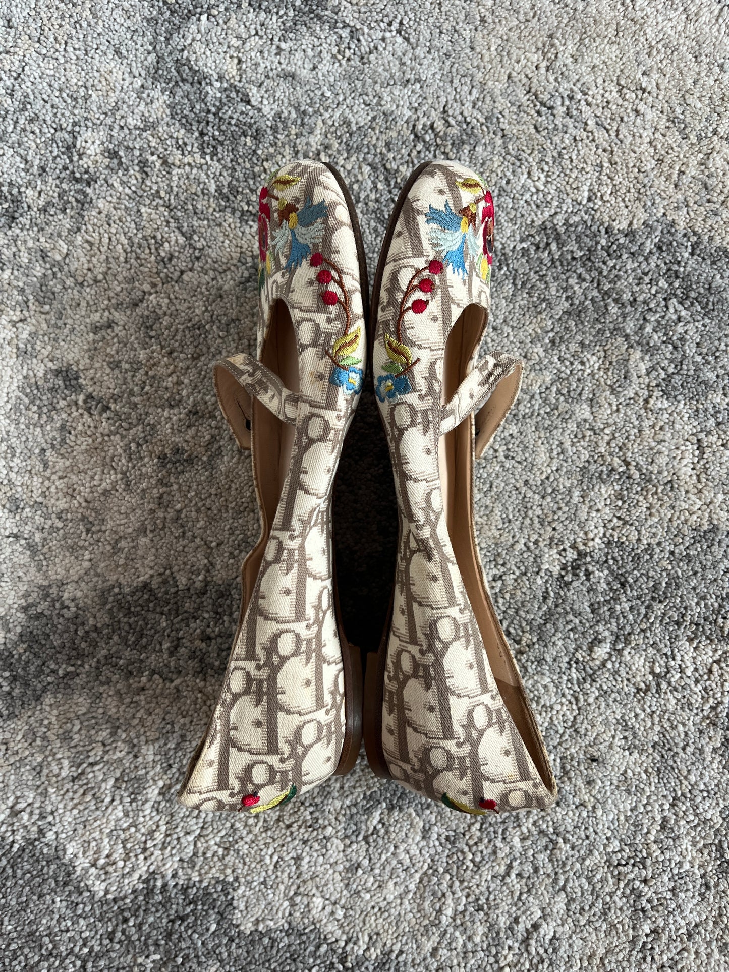 Dior 2000's monogram ballet shoes