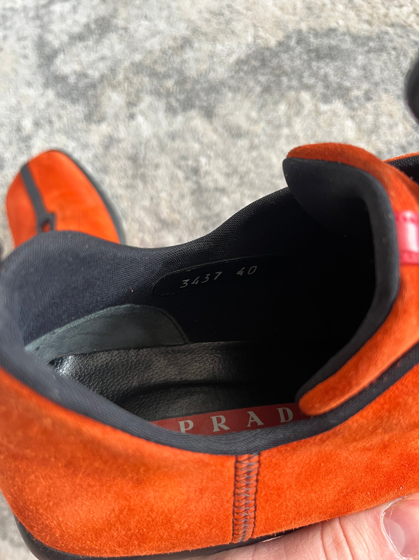 Prada FW1999 suede flat trainers