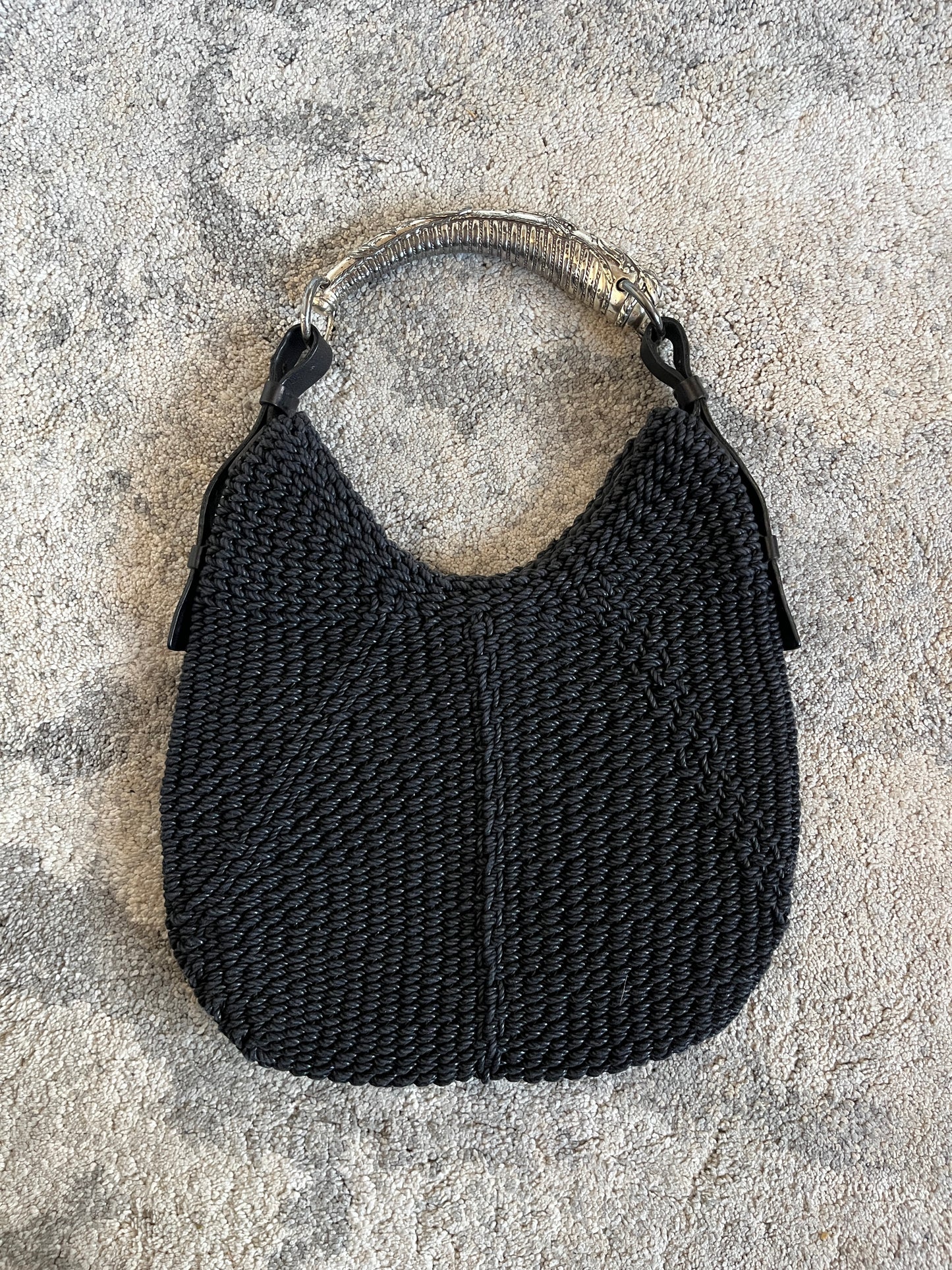 Yves Saint Laurent FW2002 knitted mombasa bag