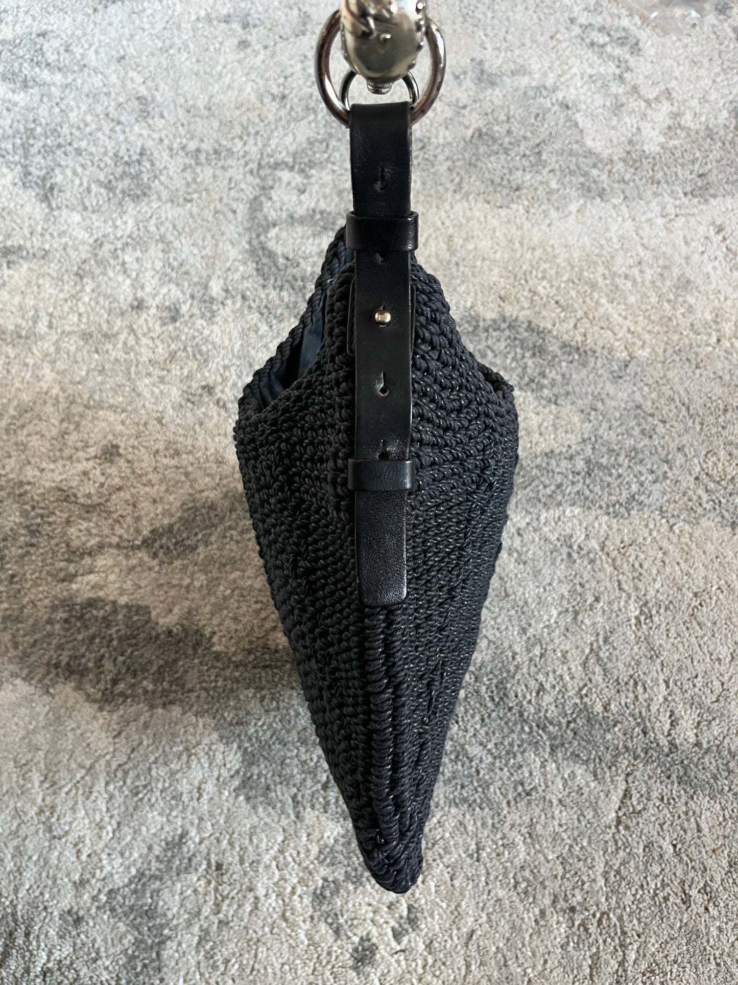 Yves Saint Laurent FW2002 knitted mombasa bag