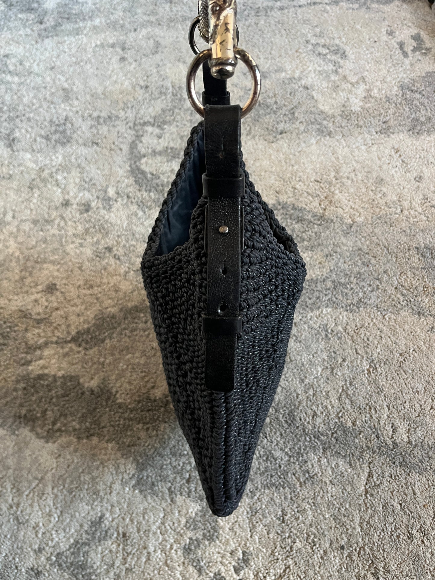 Yves Saint Laurent FW2002 knitted mombasa bag