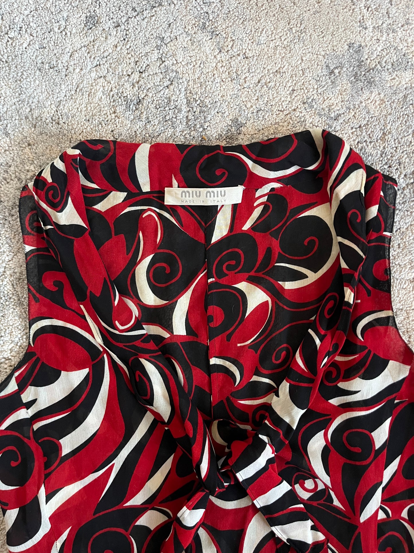 Miu Miu FW2000 viscose psychedelic top
