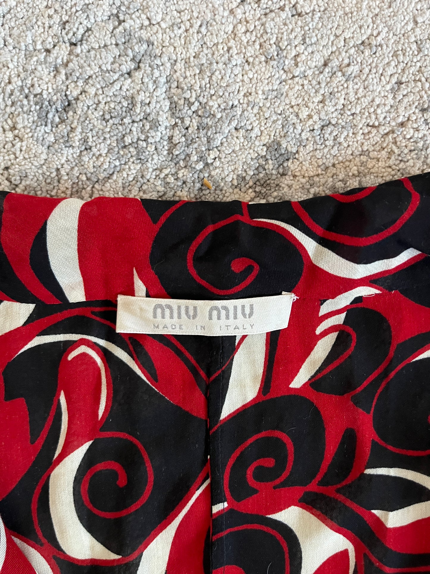 Miu Miu FW2000 viscose psychedelic top