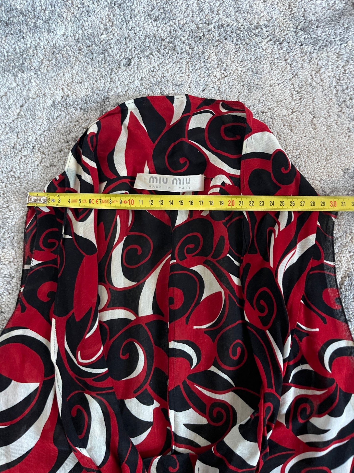 Miu Miu FW2000 viscose psychedelic top