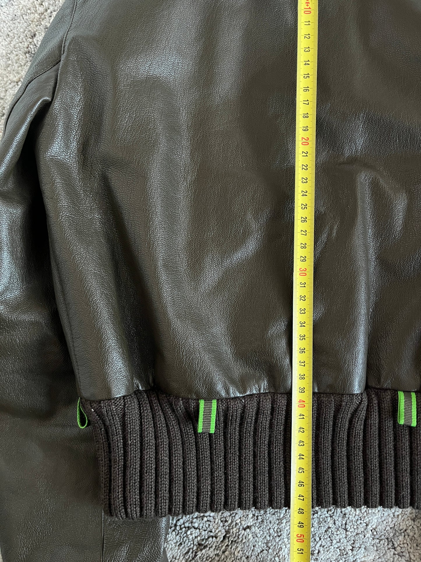 Miu Miu FW1999 leather wool cuffs jacket