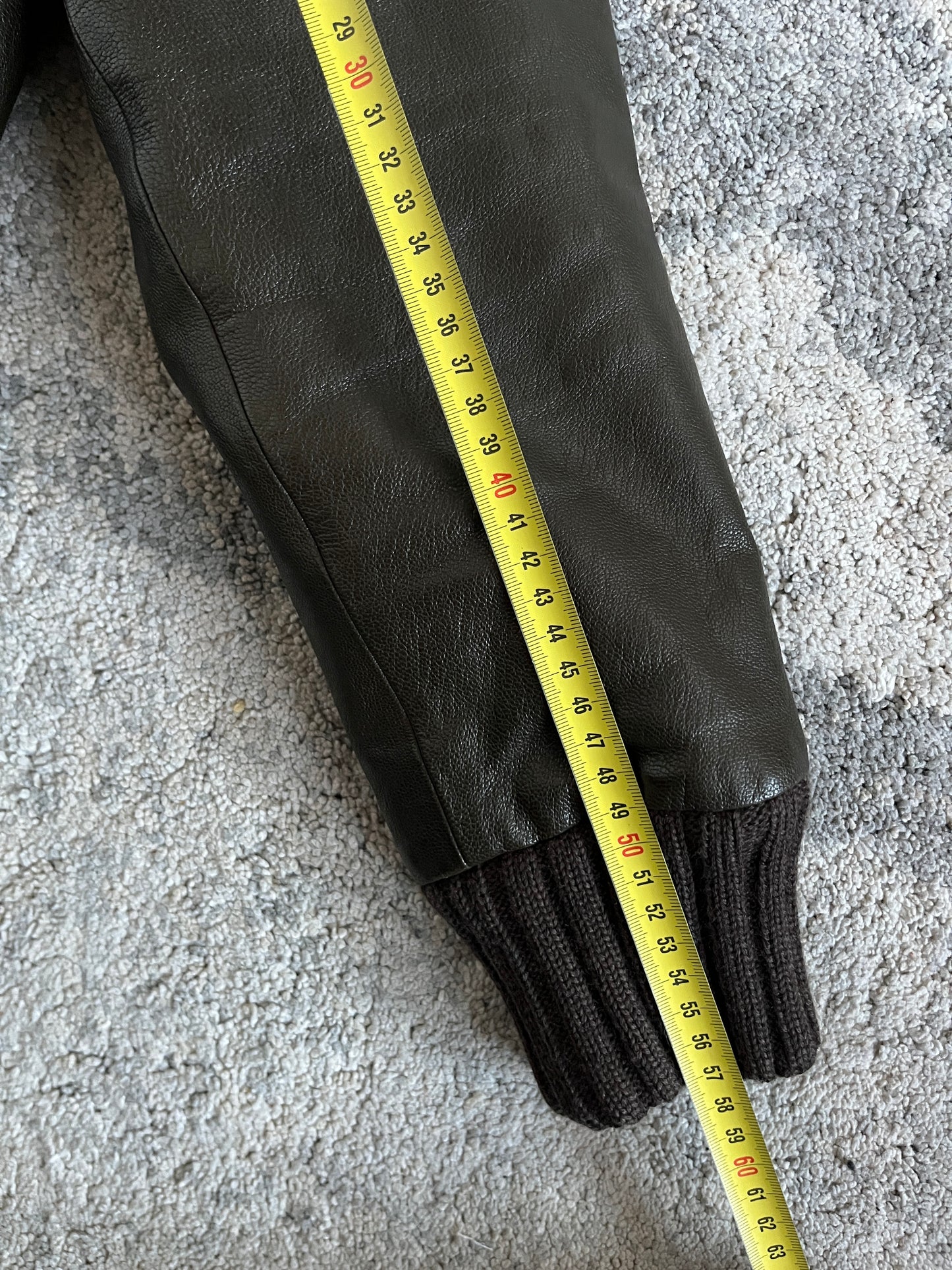 Miu Miu FW1999 leather wool cuffs jacket