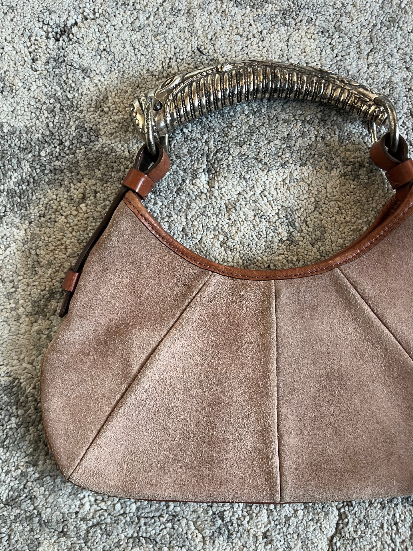 Yves Saint Laurent FW2002 suede mini mombasa