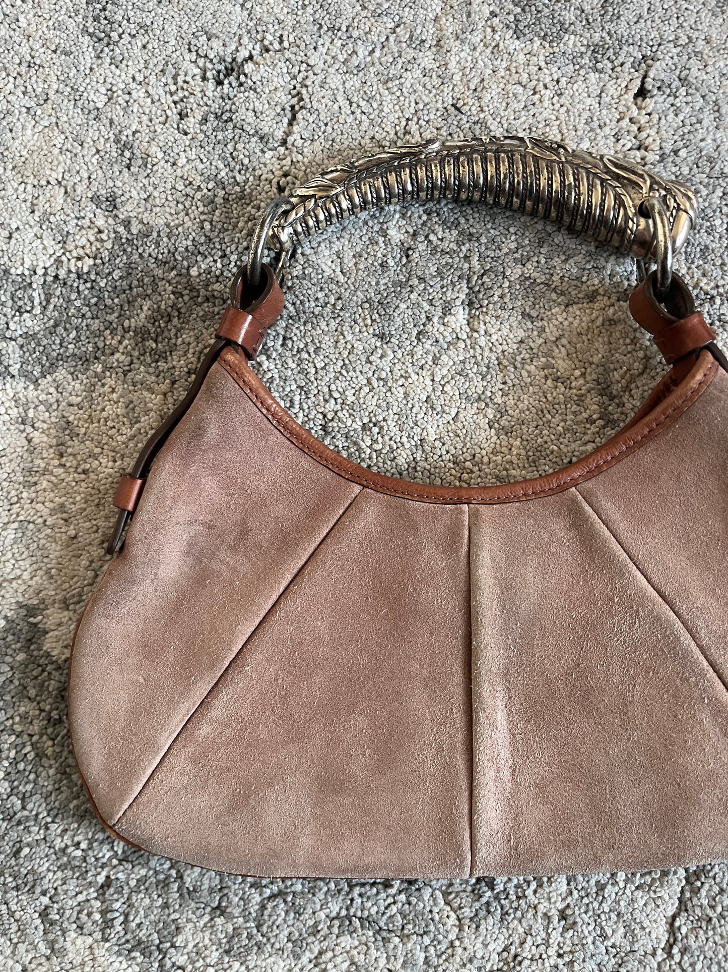 Yves Saint Laurent FW2002 suede mini mombasa