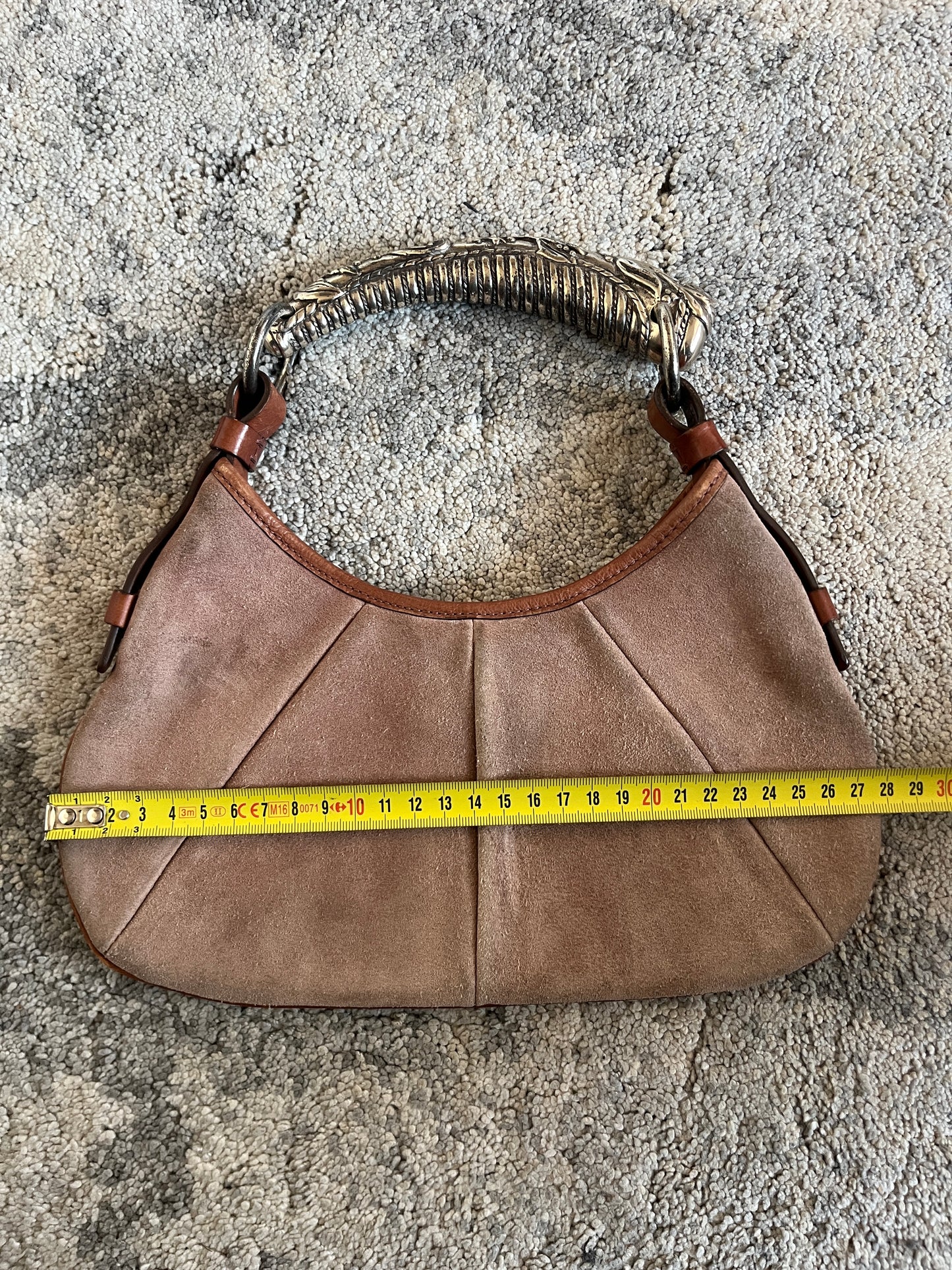 Yves Saint Laurent FW2002 suede mini mombasa