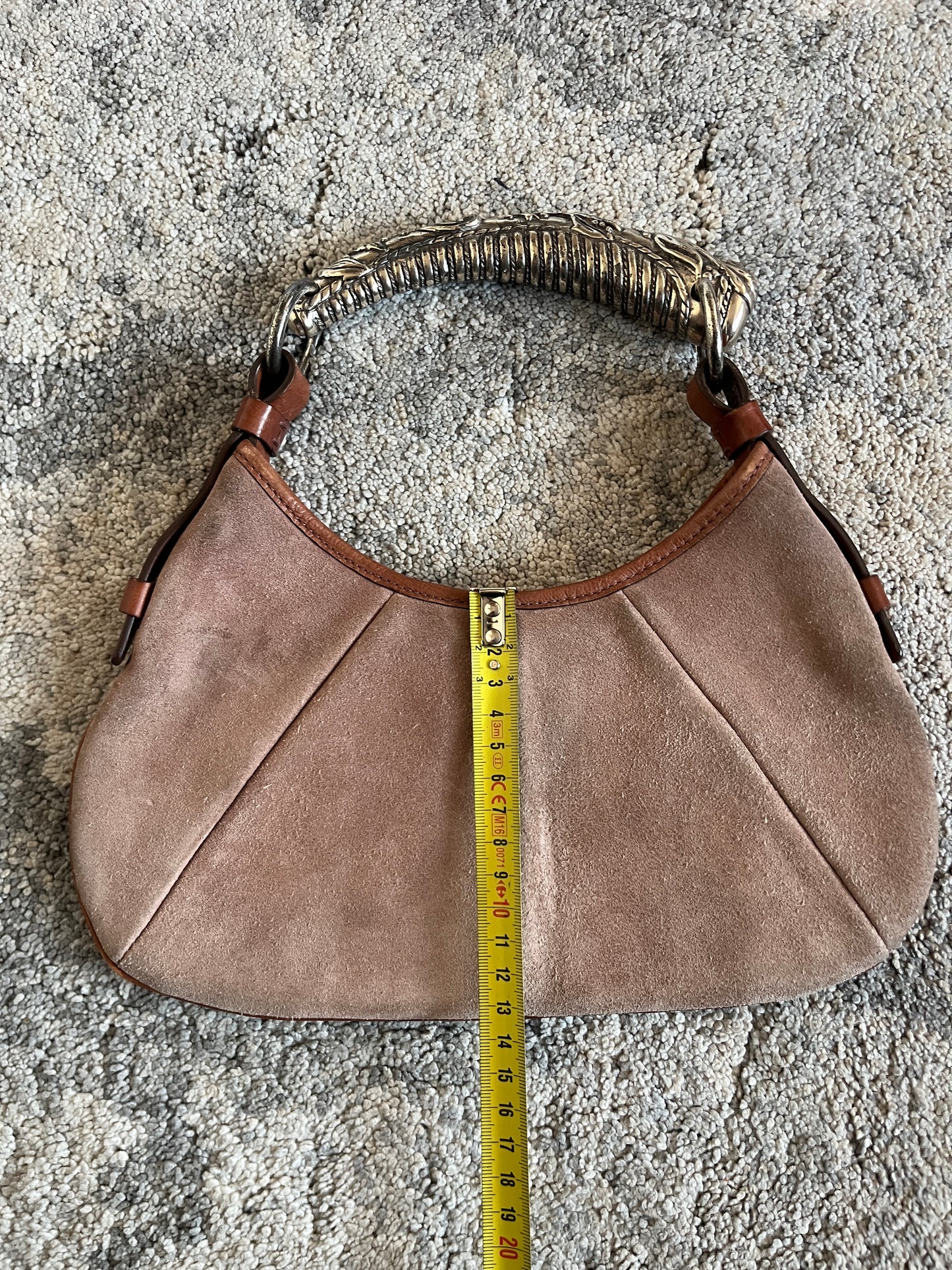 Yves Saint Laurent FW2002 suede mini mombasa