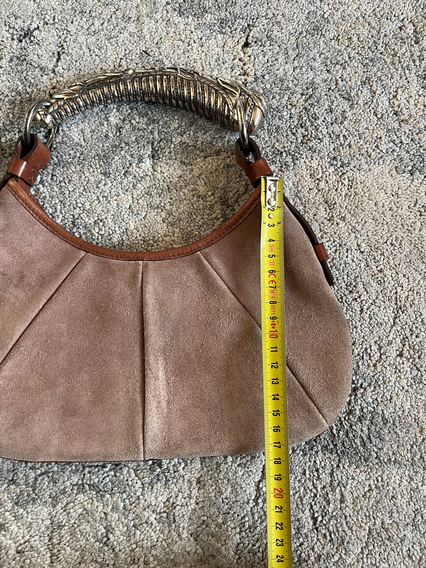 Yves Saint Laurent FW2002 suede mini mombasa