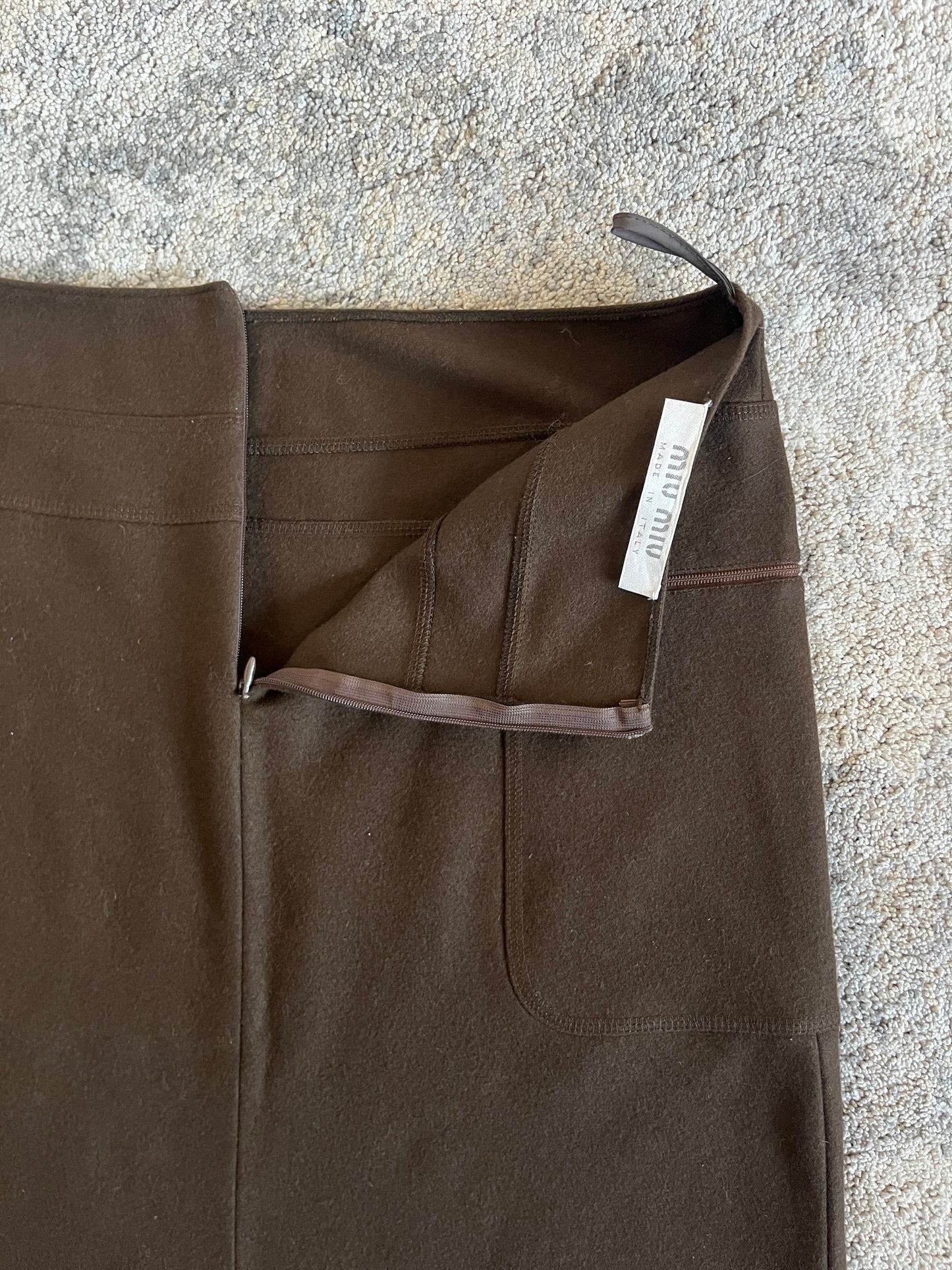Miu Miu FW1999 light wool skirt