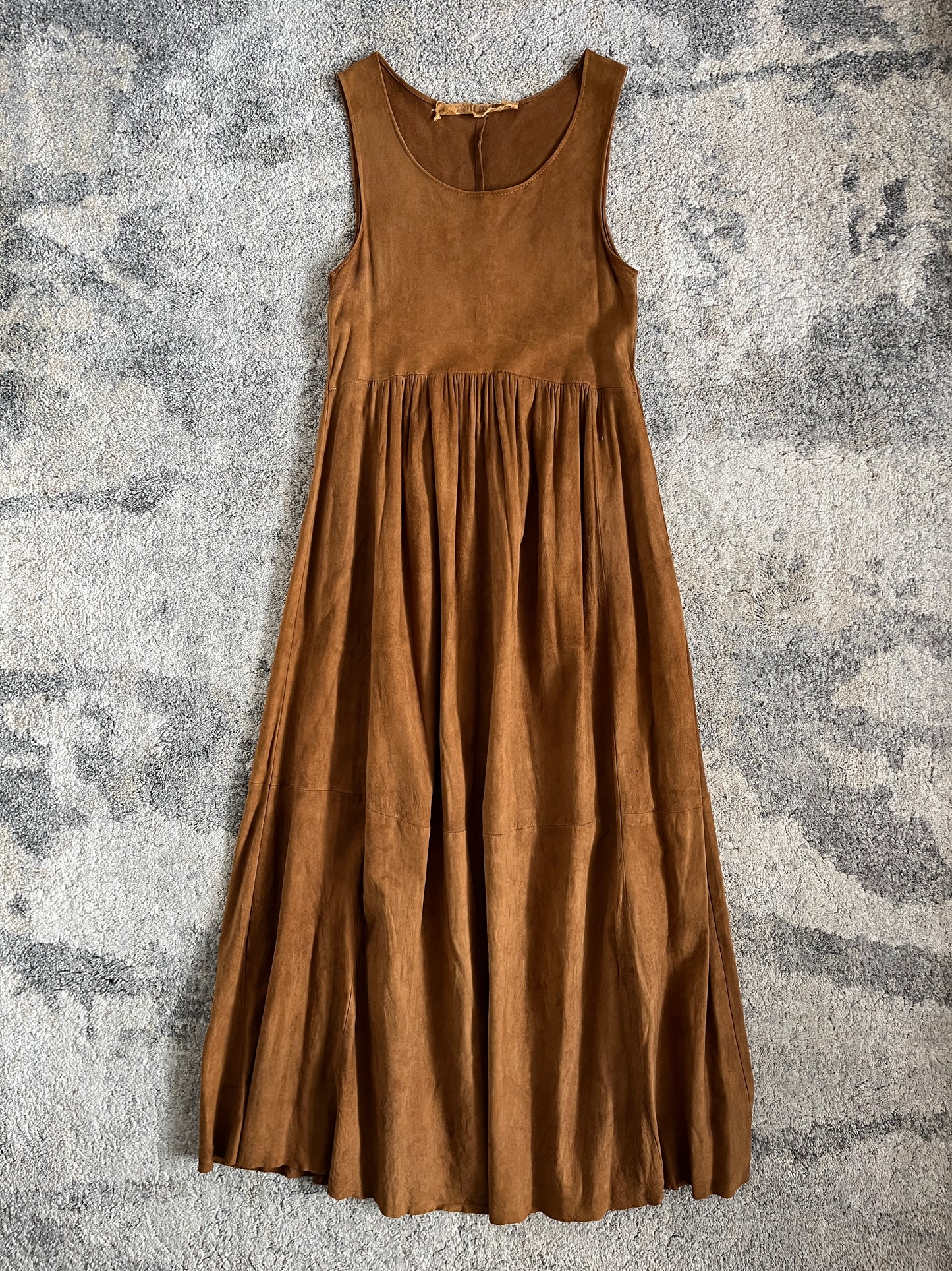 Miu Miu SS1993 suede long dress