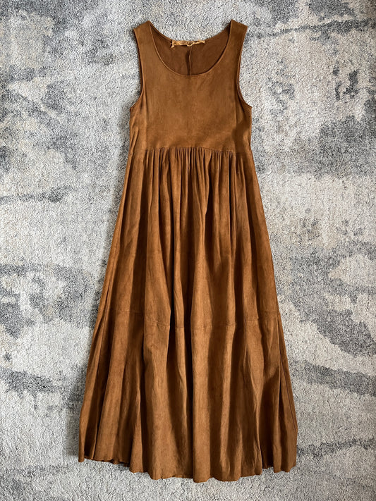 Miu Miu SS1993 suede long dress