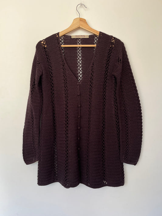Miu Miu SS1994 cotton hand knit cardigan