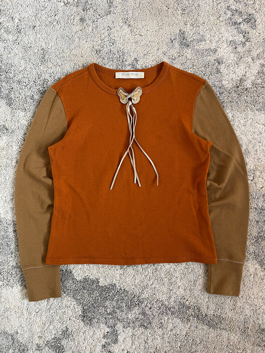 Miu Miu FW1999 butterfly crewneck