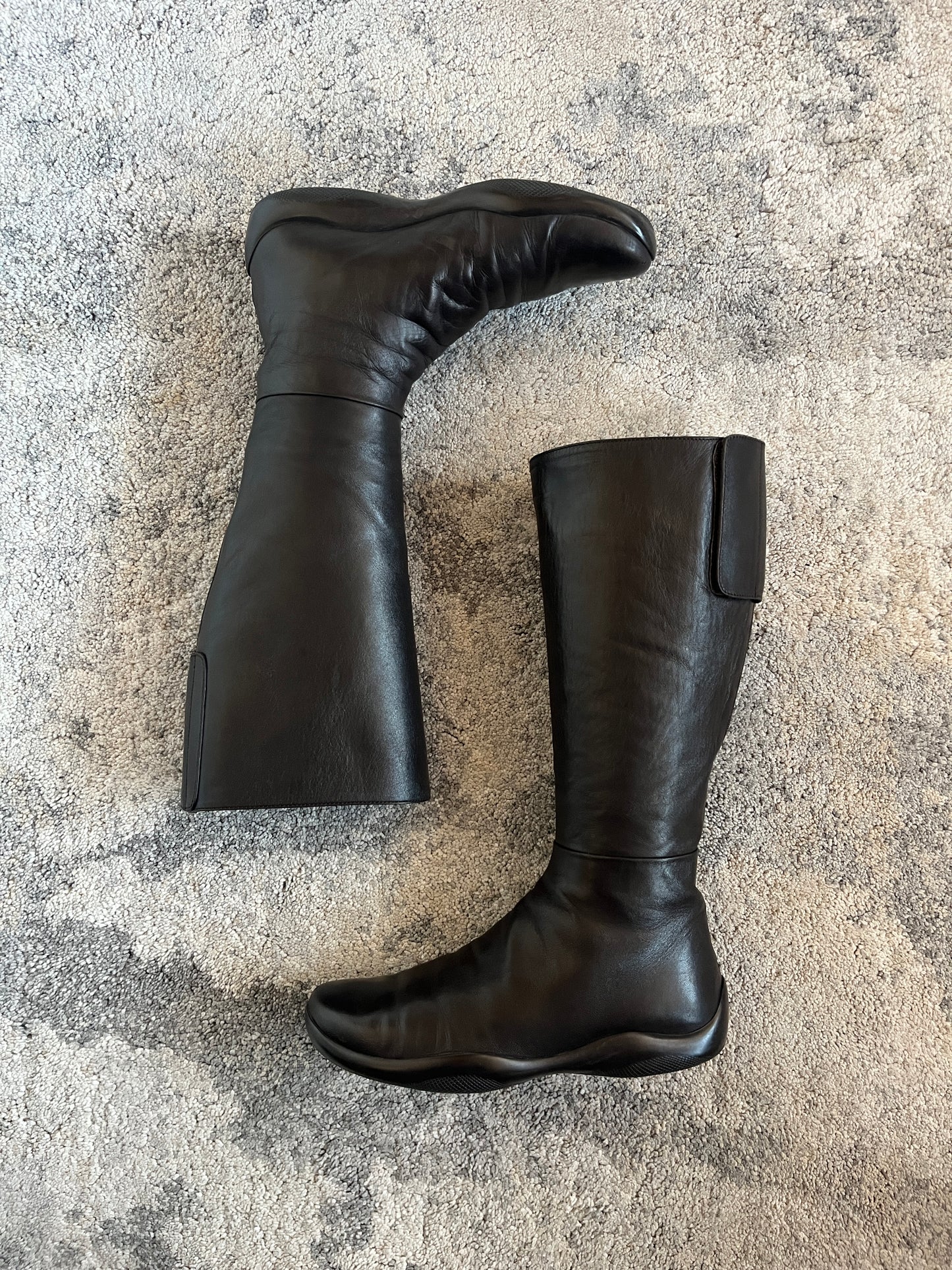 Prada 2000's leather velcro boots