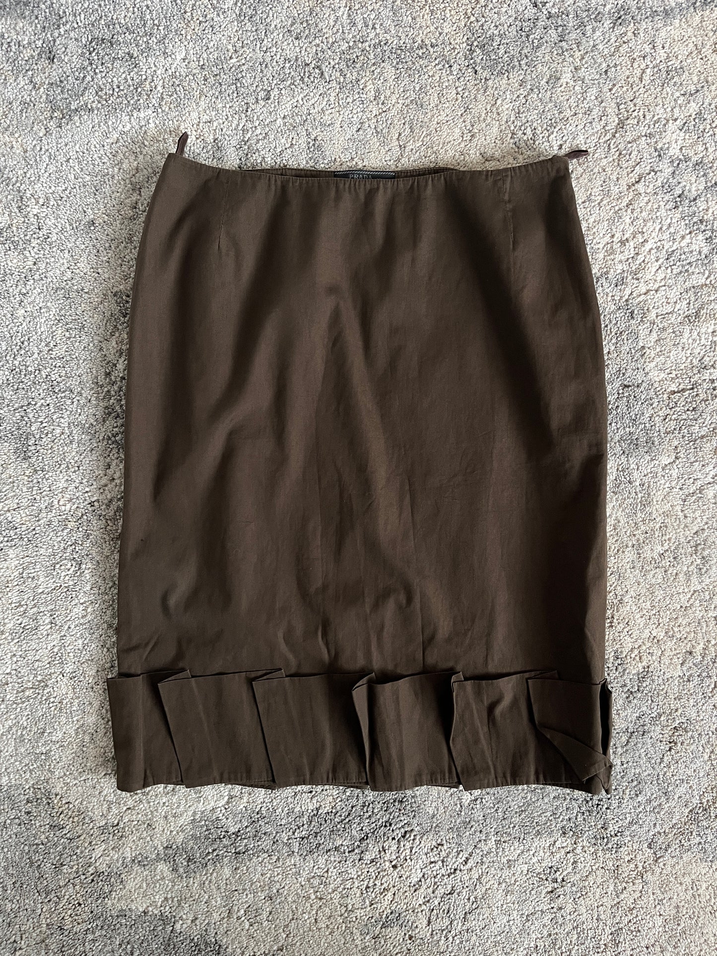 Prada SS1999 cotton tailored skirt
