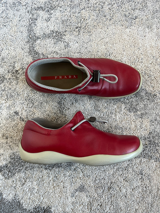Prada SS1999 leather elastic trainers