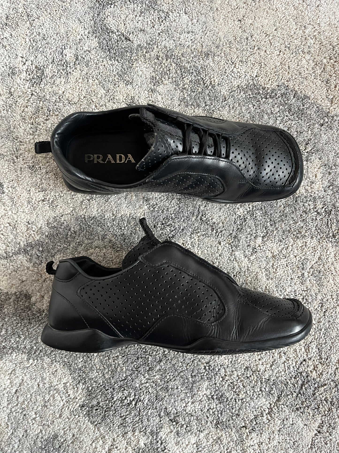Prada SS2000 leather perfored trainers