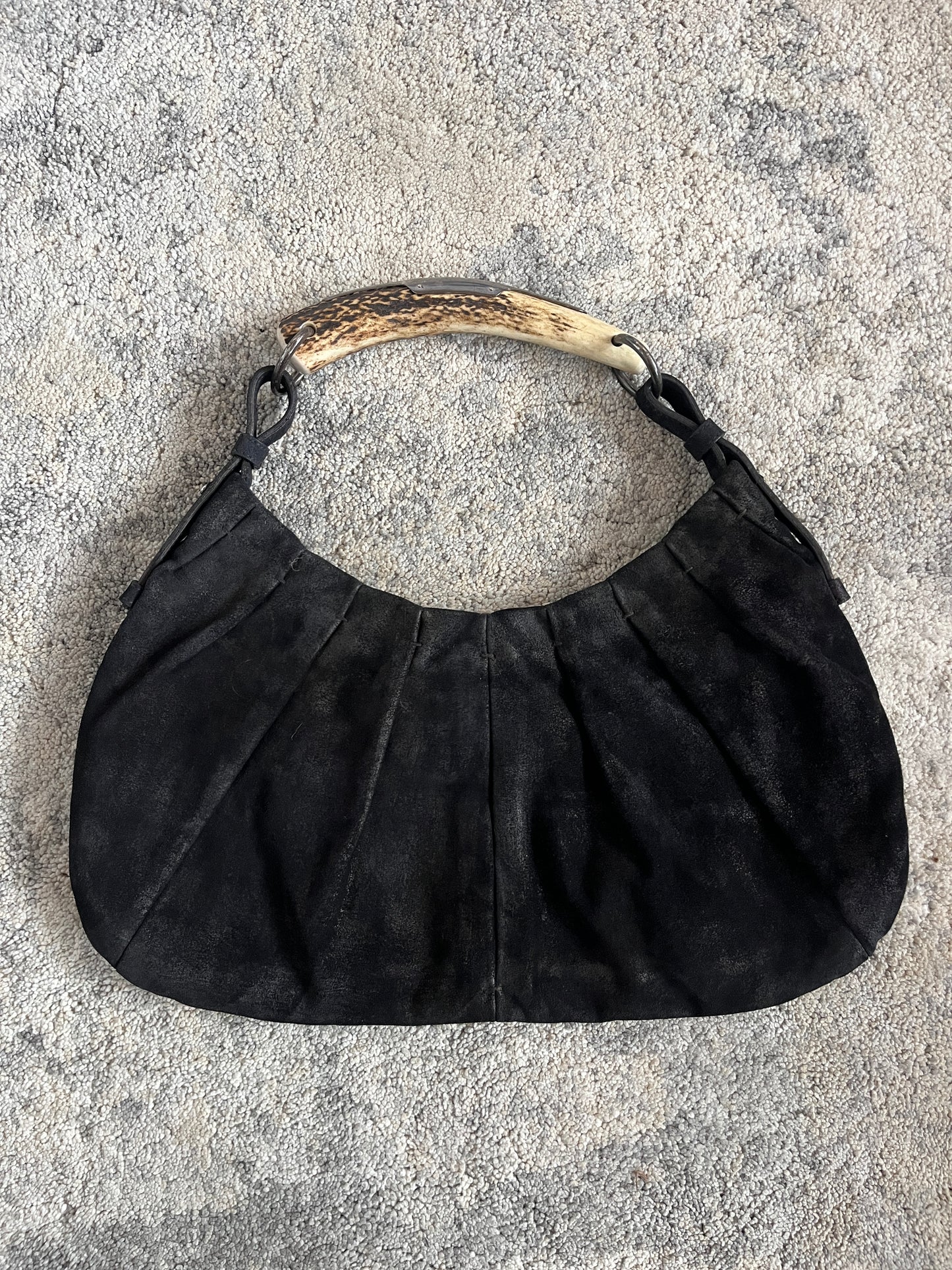 Yves Saint Laurent FW2002 suede mombasa bag