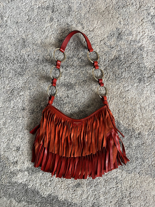 Yves Saint Laurent "La Bohème" fringes leather bag